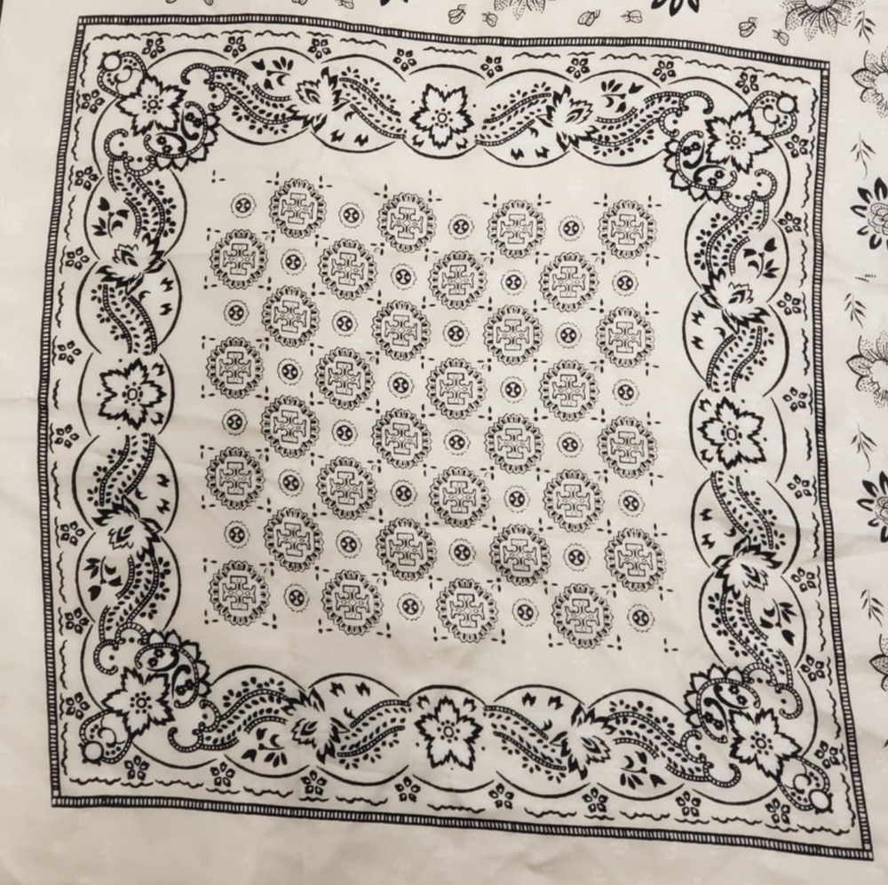 Authentic Tory Burch Patchwork Print Silk Scarf - image 2